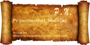 Princzenthal Noémi névjegykártya